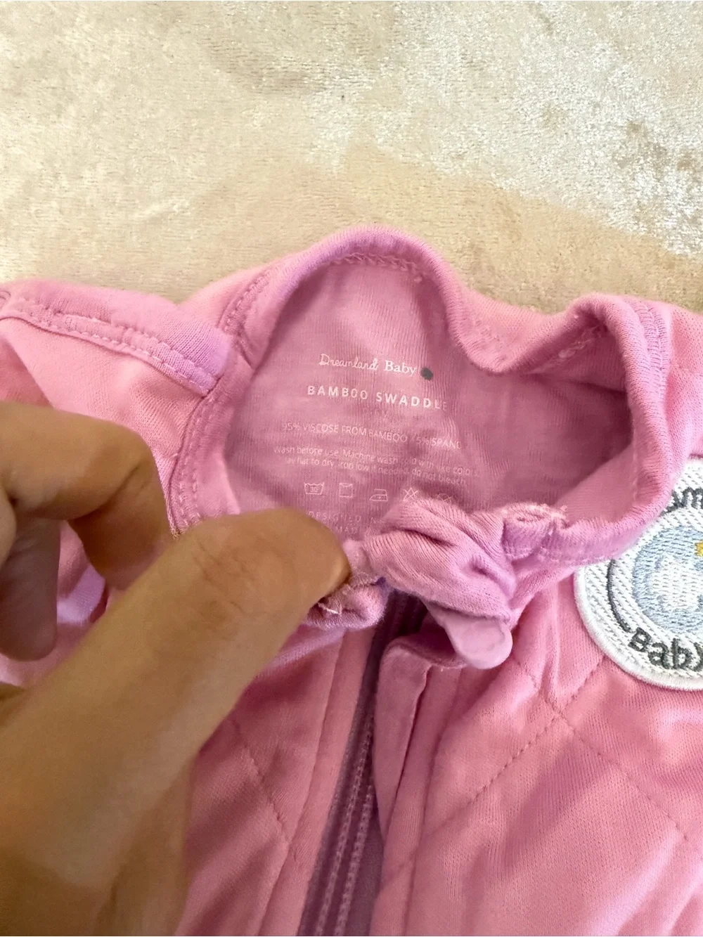 Baby Pink Zippered Sleep Sack Swaddle for Infants